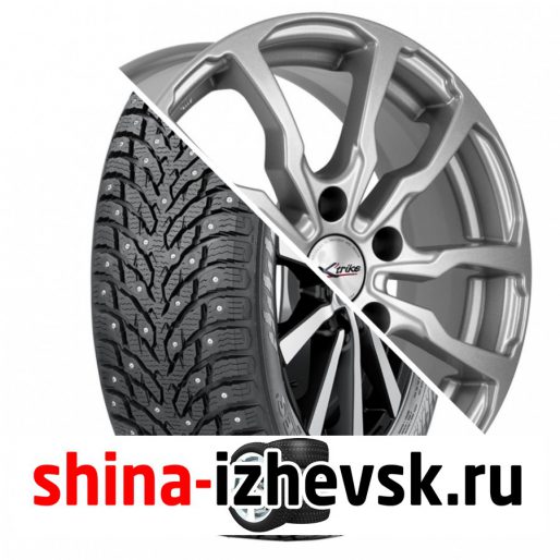 Колесо в сборе Nokian Hakkapeliitta 9 205/65 R16 T 95 + X-trike X117 6.5xR16 5×112 ET45 DIA57.1 Серебристый в Ижевске